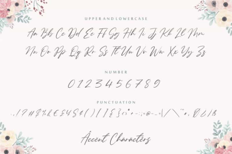 Gardenisa Beauty Calligraphy Font Image 3