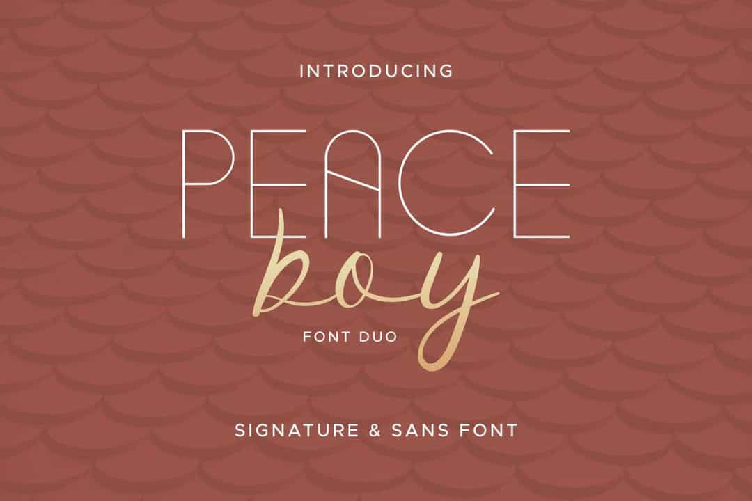 Peace Boy Font Duo Image 1