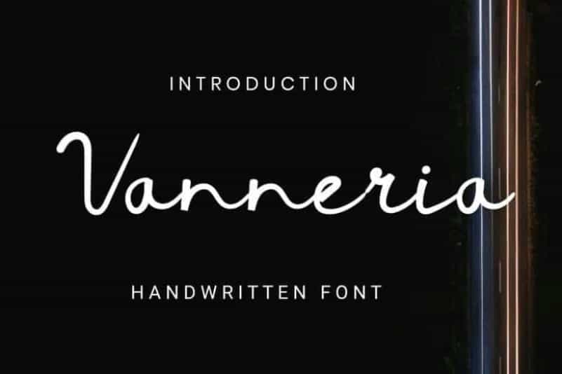Vanneria Handwritten Font Image 1