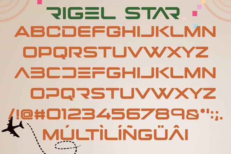 Rigel Star Display Font Image 3
