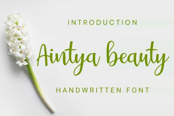 Aintya Beauty Handwritten Font Image 1