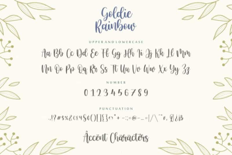 Goldie Rainbow Font Image 3