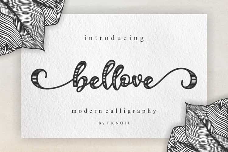 Bellove Modern Calligraphy Font Image 1