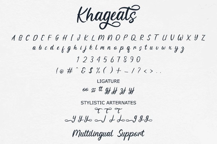 Khageats Script Font Image 3