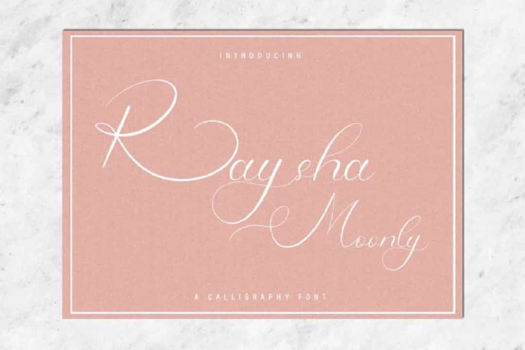Raysha Moonly Calligraphy Font Image 1
