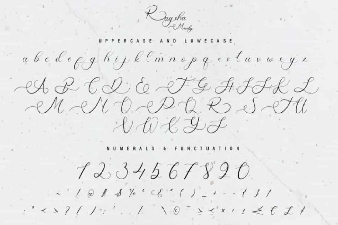 Raysha Moonly Calligraphy Font Image 4