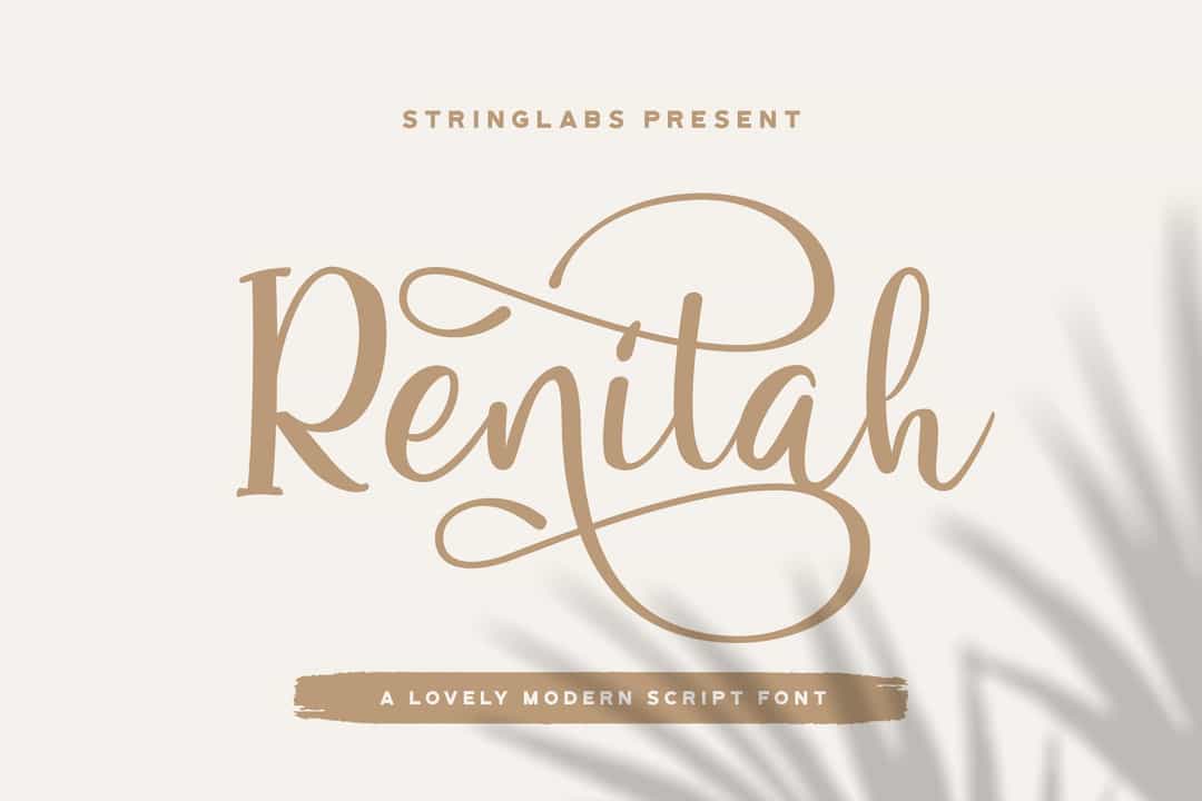 Renitah Lovely Calligraphy Font Image 1