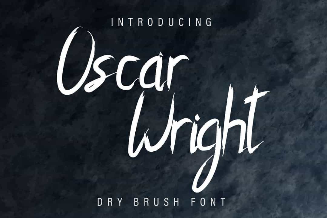 Oscar Wright Dry Brush Font Image 1