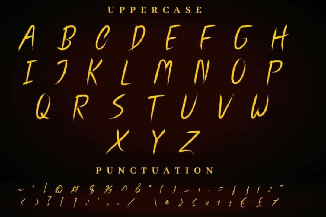 Oscar Wright Dry Brush Font Image 3