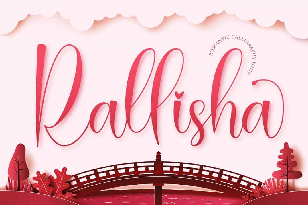 Rallisha Modern Calligraphy Font Image 1