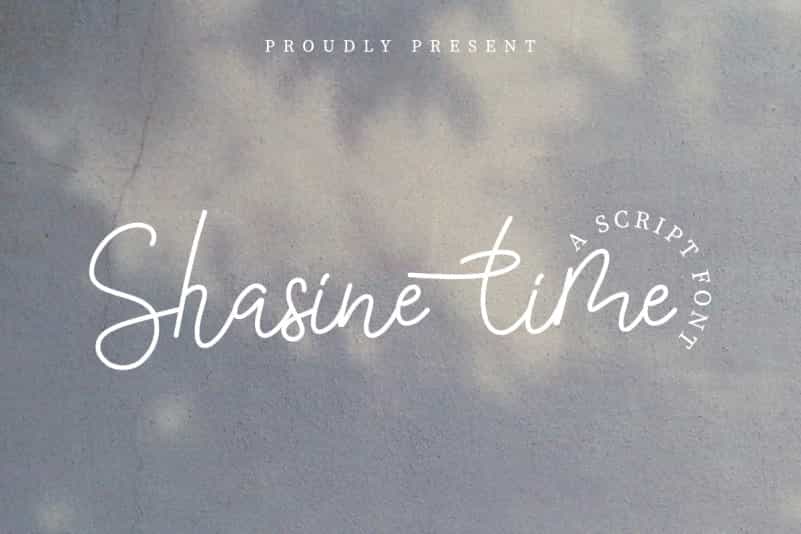 Shasine Time Handwritten Script Font Image 1
