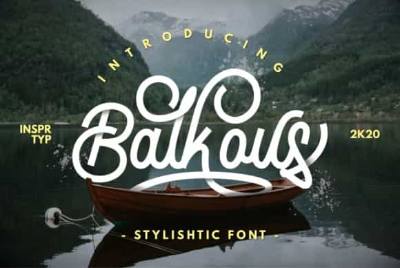 Balcous Monoline Script Font Image 1