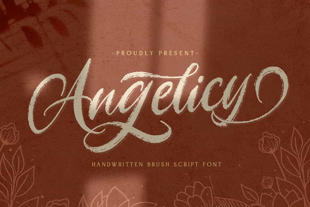 Angelicy Textured Brush Font Image 1