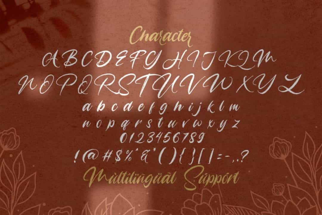 Angelicy Textured Brush Font Image 3