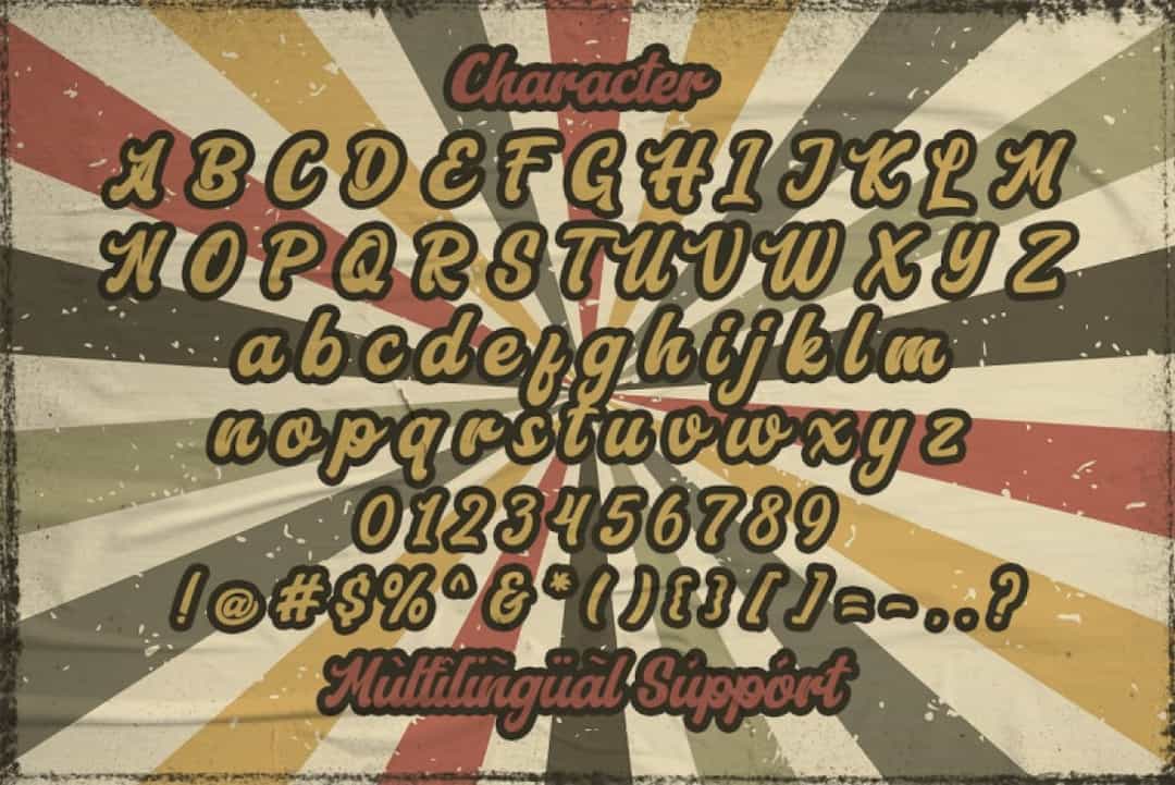 Aerillyo Retro Bold Script Font Image 3