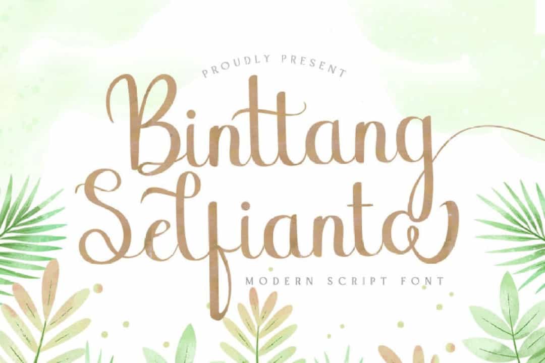 Binttang Selfianto Calligraphy Font Image 1