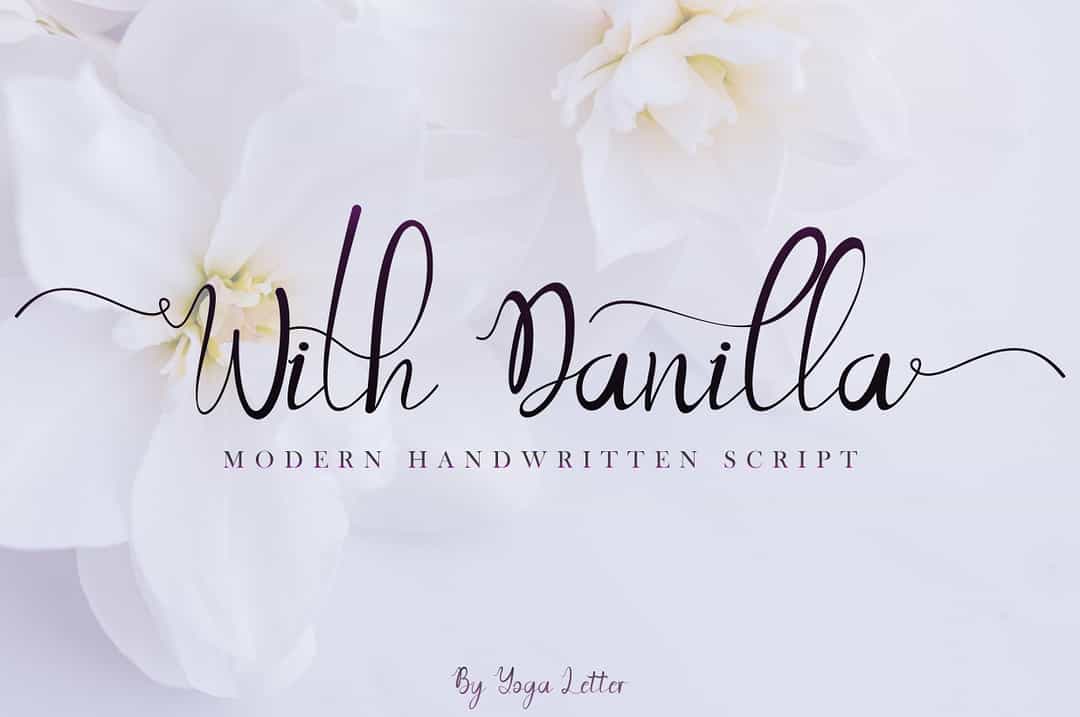 With Danilla Calligraphy Font Image 1