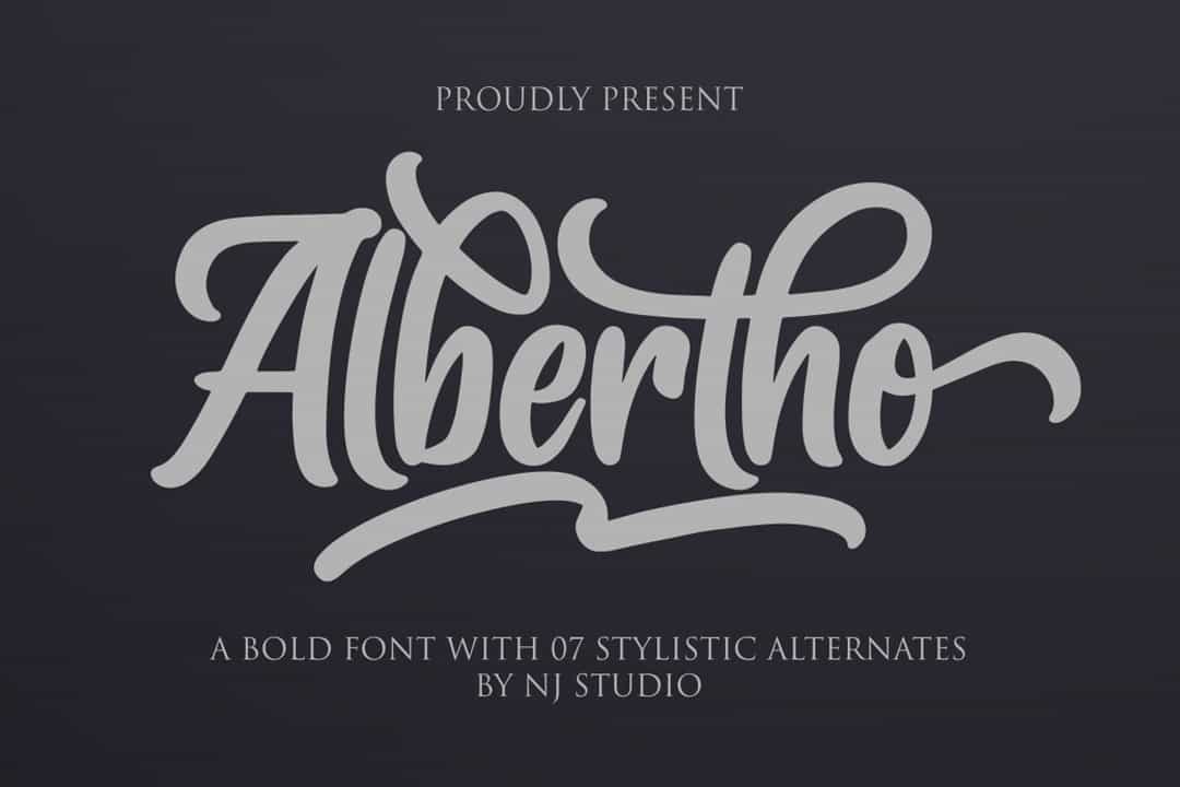 Albertho Bold Script Font Image 1