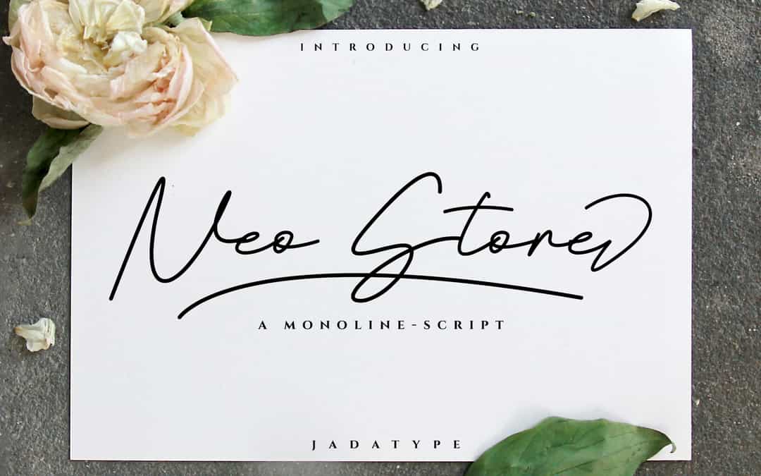 Neo Stone Signature Font Image 1