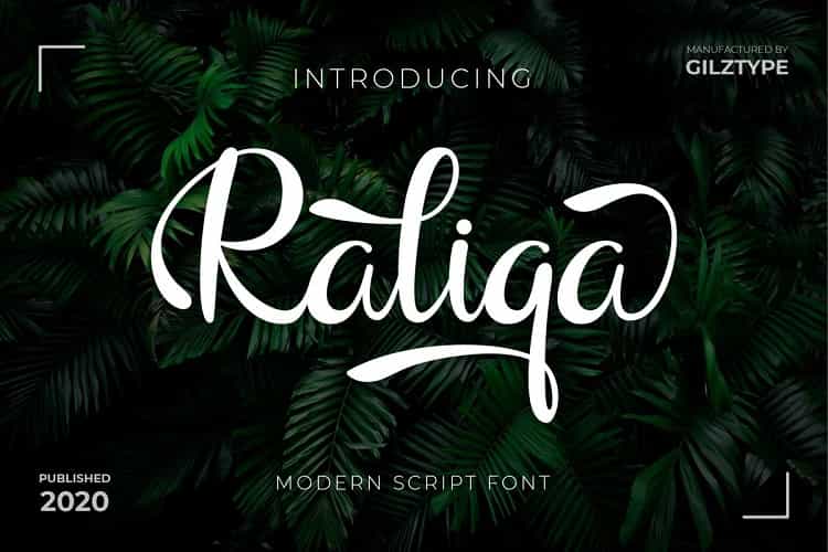 Raliqa Modern Calligraphy Font Image 1
