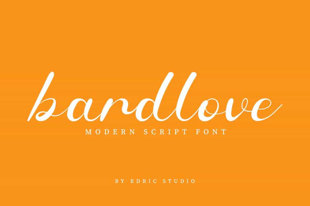 Bardlove Calligraphy Script Font Image 1