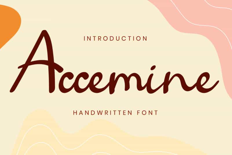 Accemine Handwritten Script Font Image 1