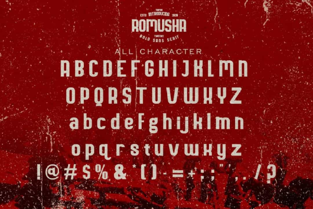 Romusha Bold Sans Serif Font Image 3
