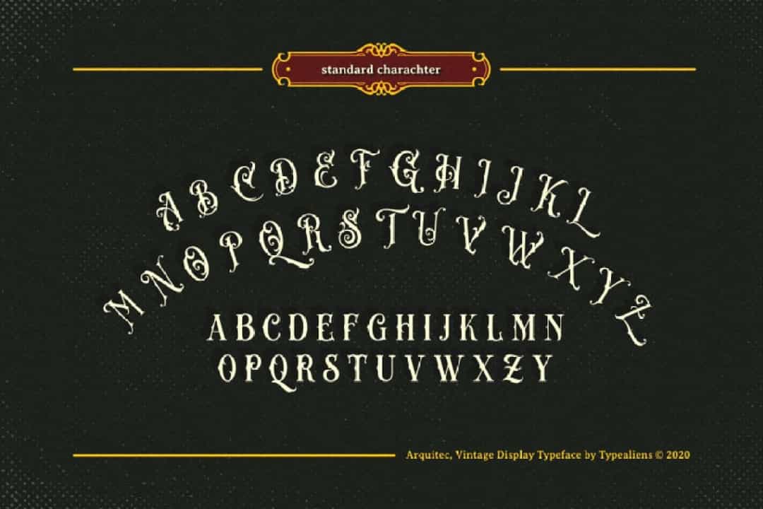 Arquitec Vintage Display Font Image 3