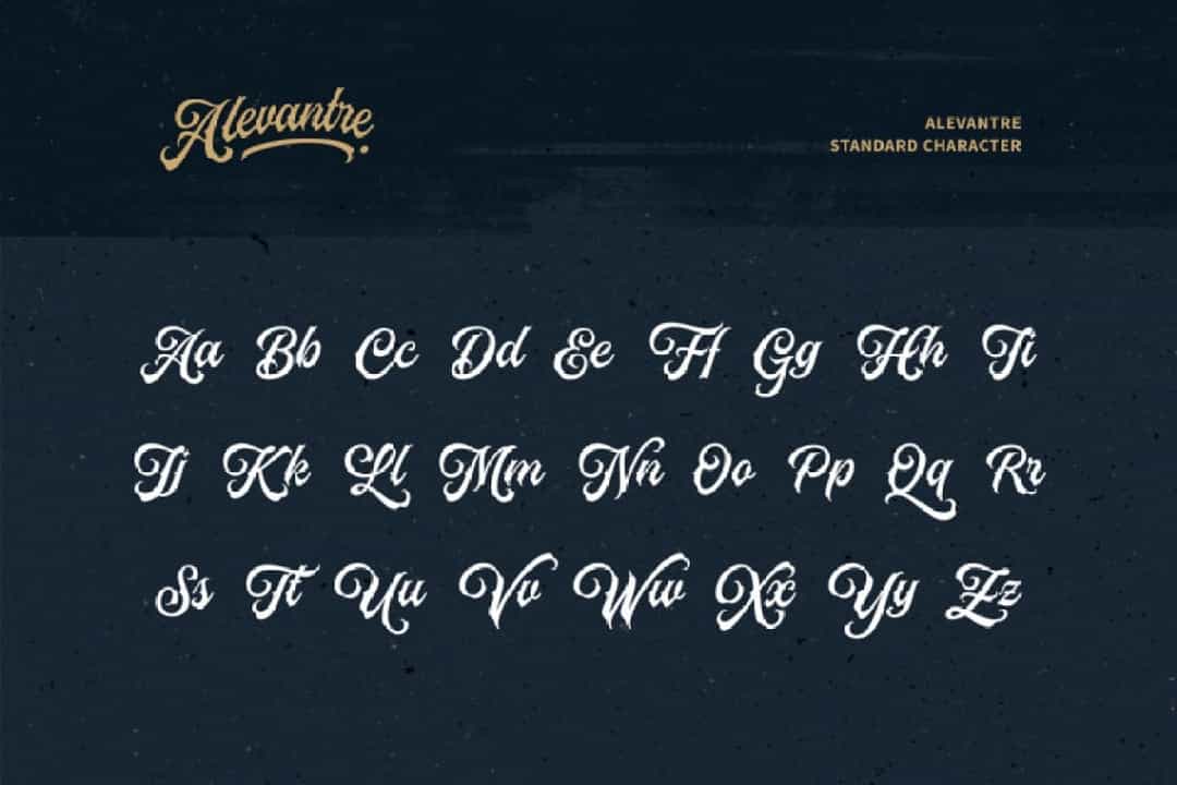 Alevantre Tattoo Bold Script Font Image 3
