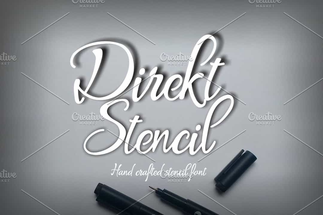 Direkt Stencil Handwritten Script Font Image 1