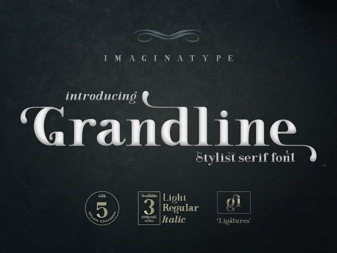 Grandline Stylist Serif Font Image 1