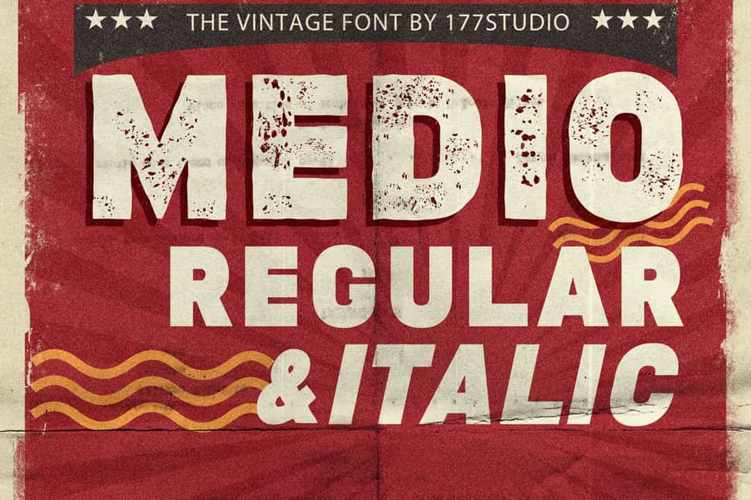 Medio Vintage Display Font Image 1
