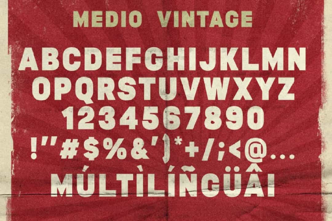 Medio Vintage Display Font Image 3