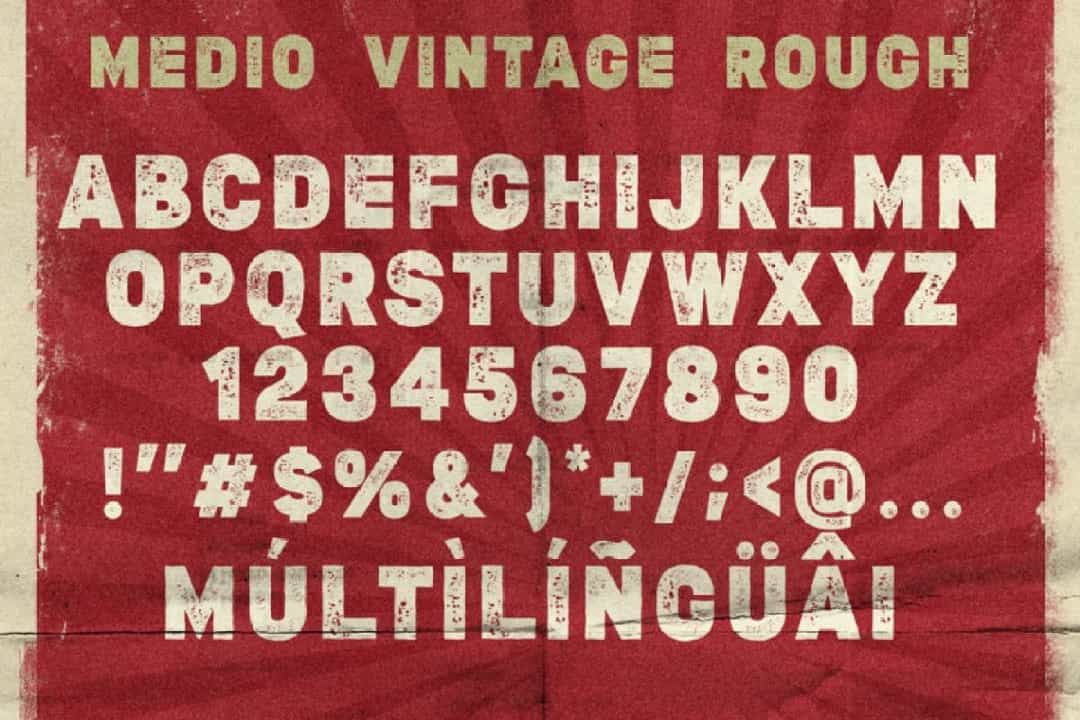 Medio Vintage Display Font Image 4