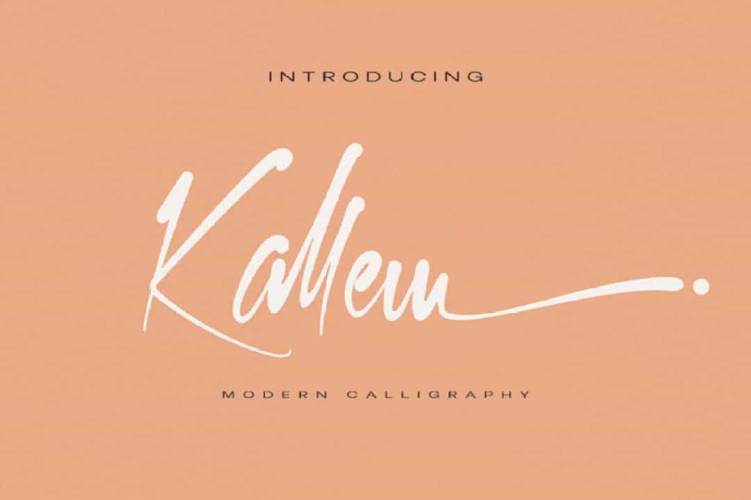 Kallem Handwritten Script Font Image 1