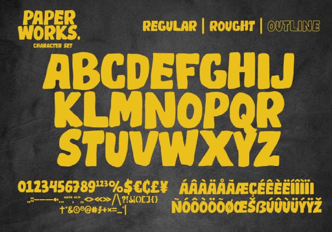 Paper Works Display Font Image 3