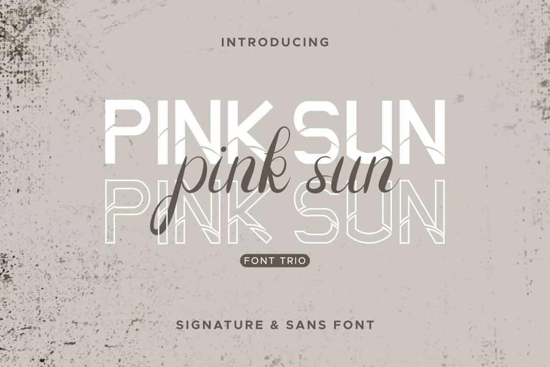 Pink Sun Font Duo Image 1