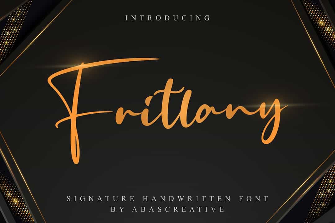 Fritlany Signature Handwritten Font Image 1