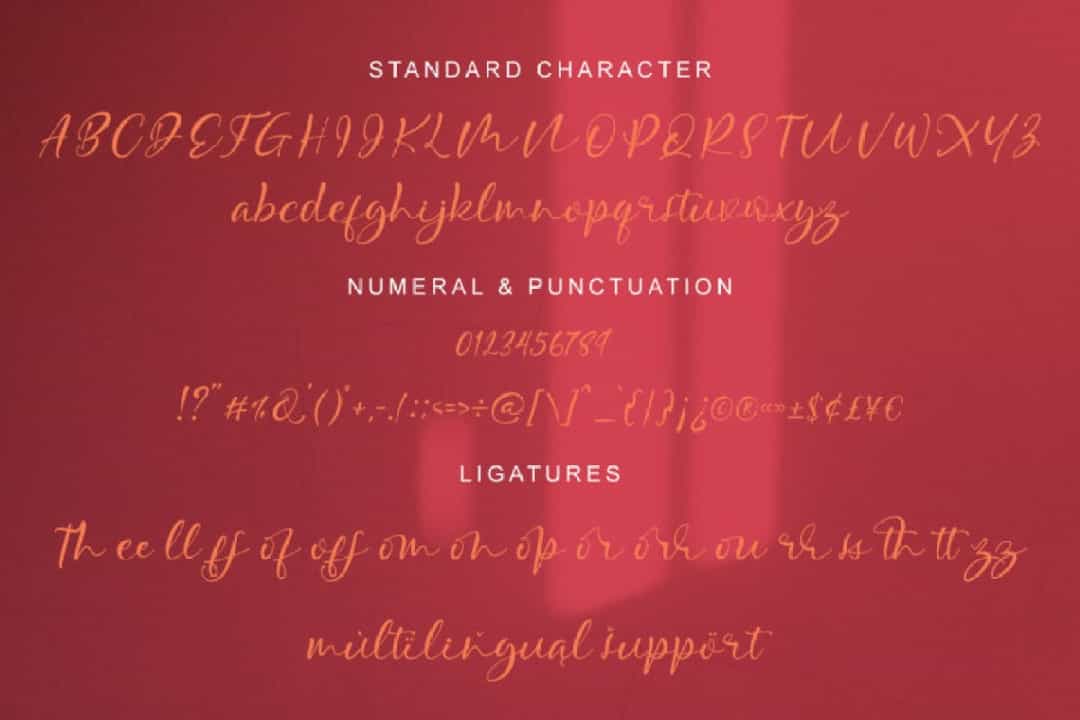 Malona Calligraphy Script Font Image 3