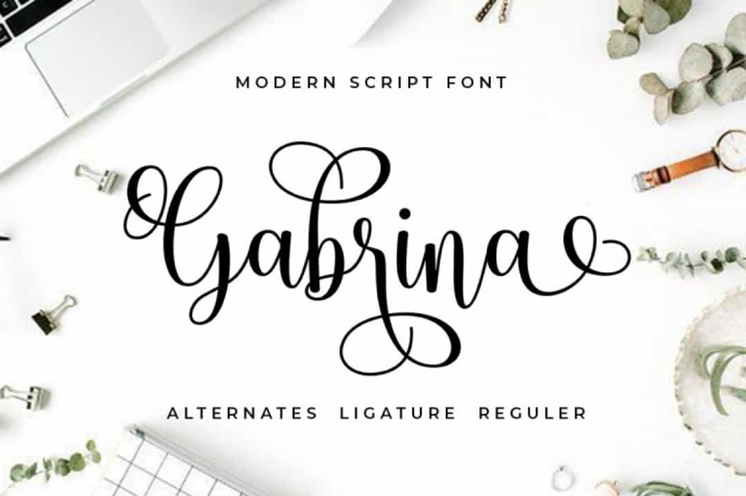 Gabrina Calligraphy Script Font Image 1
