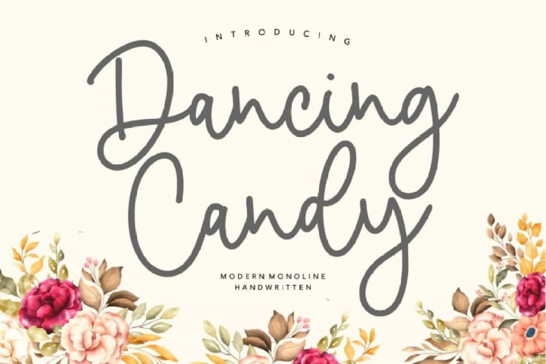 Dancing Candy Monoline Handwritten Font Image 1