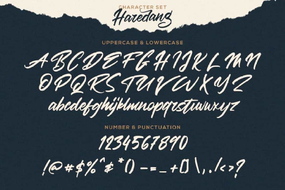 Haredang Bold Script Font Image 3
