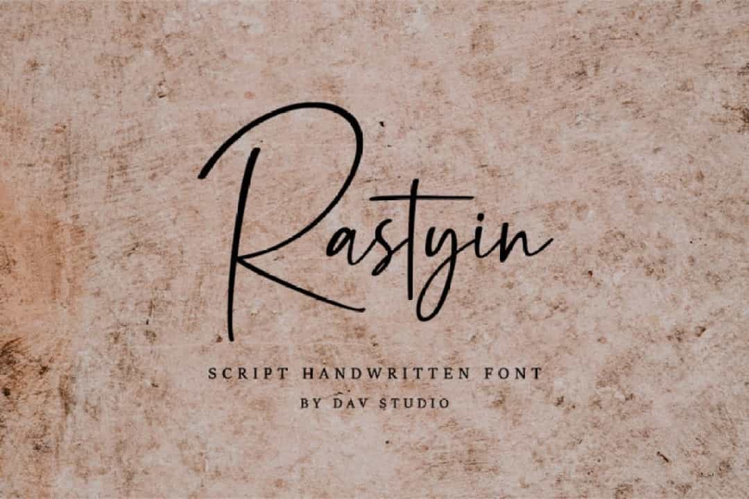 Rastyin Handwritten Script Font Image 1