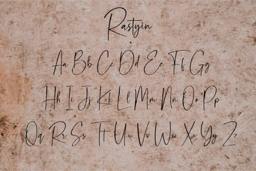 Rastyin Handwritten Script Font Image 3