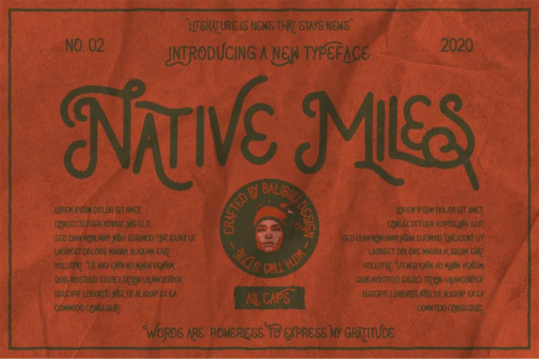 Native Miles Vintage Display Font Image 1