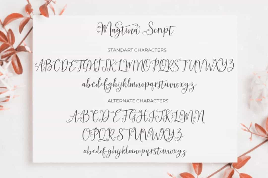 Magtina Calligraphy Script Font Image 3