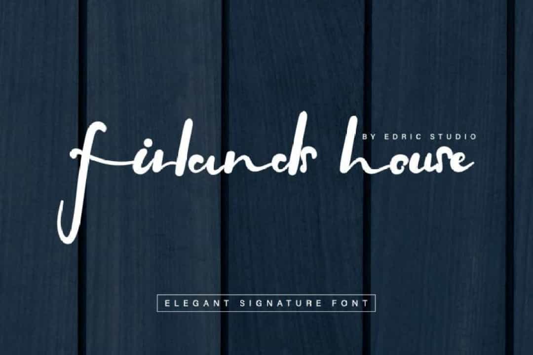 Firlands House Signature Script Font Image 1