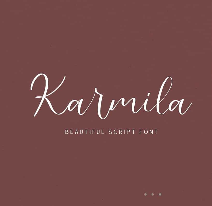 Karmila Handwritten Script Font Image 1