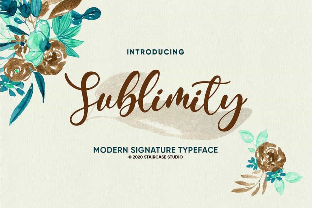 Sublimity Calligraphy Script Font Image 1