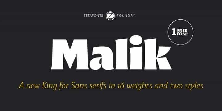 Malik Sans Serif Font Image 1